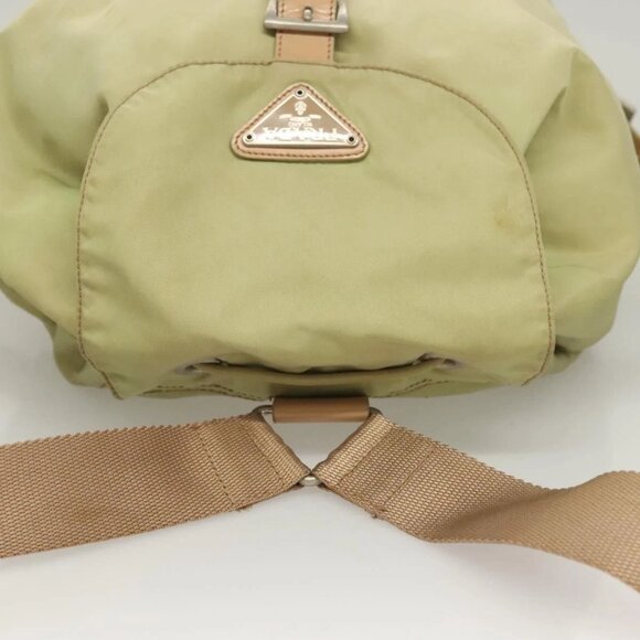 PRADA Backpack Nylon Beige Silver Auth bs28213 main image 10